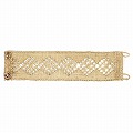 ラフィアレースブレスレット ダイヤ花 25SS一点物
