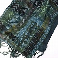 泥 藍 染薄布ショールNDOMO 2517 一点物