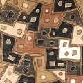 NDOMO 泥染手織薄布 05茶 5.8x1.1M/切売り1M