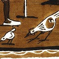 泥染絵布 中 02 一点物