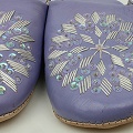 バブーシュ刺繍スパンコール S5ラベンダーx000白xオーロラ
