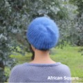 【SALE】ベビーモ キッドモヘアニット帽 無地 68ケープブルー @6500→5000円