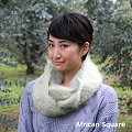 【SALE】ラスコレックスキッドモヘアスヌード 細 単色 セージ @10000→8000円