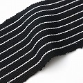 ガーナ伝統帯布 1m 黒 白ストライプ