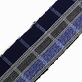 ガーナ伝統帯布 1m サックスチェック