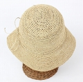 ラフィアかぎ編み帽子 楕円 すべり付き NAT