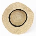 ラフィアかぎ編み帽子 楕円 すべり付き NAT