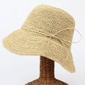 ラフィアかぎ編み帽子 楕円 すべり付き NAT