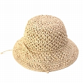 【受注商品】ラフィア帽子 透かし 5柄 B8 紐付き