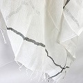 【SALE】 サバハールSABAHARフレンチスカーフ(綿) 白グレー01