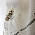 【SALE】 サバハールSABAHARフレンチスカーフ(綿) 白グレー01