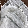 【SALE】 サバハールSABAHARフレンチスカーフ(綿) 白グレー01
