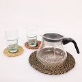 サイザルコースター 20センチ 2トーンミックス 焦げ茶