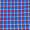 マサイシュカ(マサイブランケット)  青x赤x白 マサイ細チェッカー