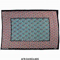 カンガ ケニア フチ縫い MAPENZI YA WAZAZI HAYAISHI ミント