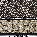 カンガ ケニア フチ縫い UPENDO WA WAZAZI HUNIPA FURAHA 黒