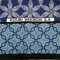 カンガ ケニア フチ縫い KIZURI HAKIKOSI ILA 青