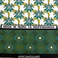 カンガ ケニア フチ縫い NDOA NI NURU YA WAPENDANOA 緑