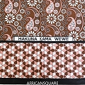 カンガ ケニア フチ縫い HAKUNA KAMA WEWE 茶