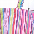 キコイストライプ 横長トートバッグ ピンク