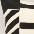 泥染クッションカバー45x45白黒四列