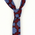 パーニュネクタイ 細 赤青系