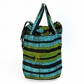 ガーナバティック布 巾着エコバッグ 中 柄04
