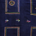 ドゴン藍染ねんねこ布 刺繍 一点物_07