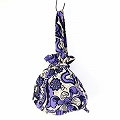 【受注商品】パーニュ 巾着バッグ 丸底 ワンハンドル 小花 紫