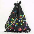 ベルベル刺繍あづま袋 10黒