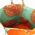セネガル ロゴ入り筒バッグ オレンジ VOYAGE 一点もの01
