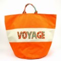 セネガル ロゴ入り筒バッグ オレンジ VOYAGE 一点もの01