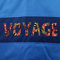 セネガル ロゴ入り筒バッグ 青 VOYAGE 一点もの05
