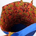 セネガル ロゴ入り筒バッグ 青 VOYAGE 一点もの05