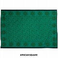 スペシャルカンガ タンザニア製 ケニア重ね染め フチ縫い 緑 MWOMBE MUNGU UTABARIKIWA