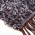 チュニジアループラグ 麻MIX 紫 30 一点物