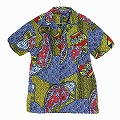 パーニュ開襟アフロシャツ L _03 一点物