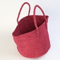 サイザルバッグ共手無地12インチ 無地 ワイン