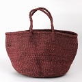 サイザルバッグ共手無地12インチ 無地 ワイン