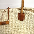 サイザル手提げ 大 木留め三角縫い 生成