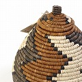 ズールーバスケット壺 UKHAMBA 蓋付き DIXZX 25_27 2502 一点物