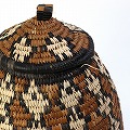 ズールーバスケット壺 UKHAMBA 蓋付き DIXZX 25_27 2504 一点物