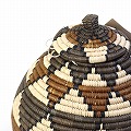 ズールーバスケット壺 UKHAMBA 蓋付き DIXZX 25_27 2505 一点物