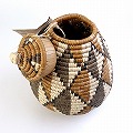 ズールーバスケット壺 UKHAMBA 蓋付き DIXZX 25_27 2603 一点物