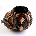 ズールーバスケット壺 UKHAMBA 蓋付き DIXZX 25_27 2606 一点物