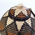 ズールーバスケット壺 UKHAMBA 蓋付き DIXZX 25_27 2609 一点物