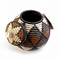ズールーバスケット壺 UKHAMBA 蓋付き DIXZX 25_27 2609 一点物