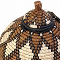 ズールーバスケット壺 UKHAMBA 蓋付き DOXZX 28_29 2505 一点物