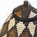 ズールーバスケット壺 UKHAMBA 蓋付き DNXZX 30_31 2510 一点物