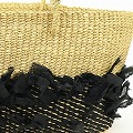 ボルガバスケット 楕円底 横長 下フリンジ
